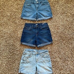Women’s Old Navy Denim Shorts - Light, Medium, and Dark Blue